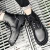 Men'S Winter Boots Retro Leather Casual Shoes Brand Motocross Motorcycle Boots Men Handmade Military Tactical Shoes Big Size 47