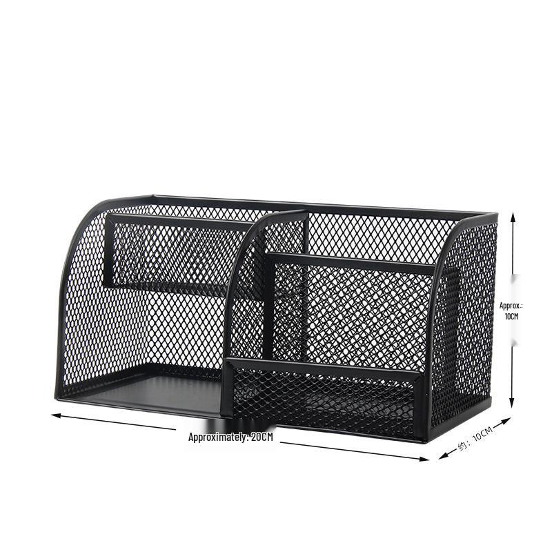 

Многофункциональный металлический органайзер для офисного стола с многоярусными полками и разделенными отсеками