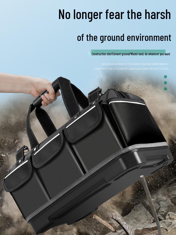 Bolsa Duradera Multifuncional Portátil para Herramientas de Carpintería: Solución de Almacenamiento para Electricistas y Reparación en Lona Espesa