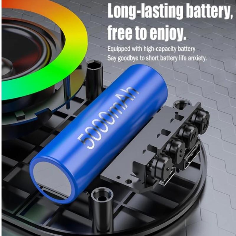 Induction Bluetooth Speaker With Phone Stand 6 In 1 Phone Holder 360° Stand Base 3000Mah Power Bank