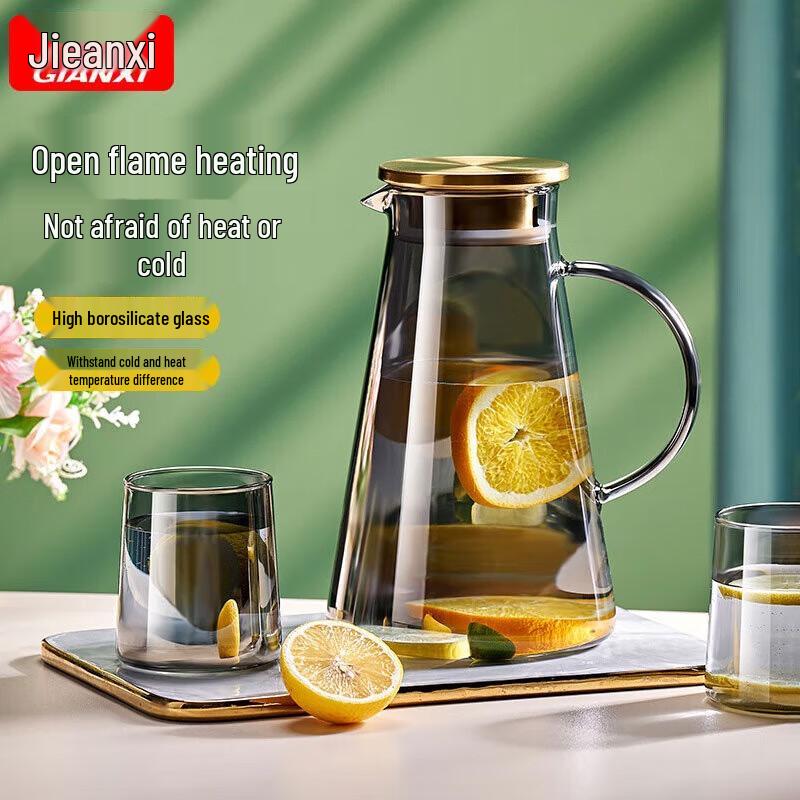 

GIANXI 1,8 л термостойкий стеклянный кувшин для воды из боросиликатного стекла