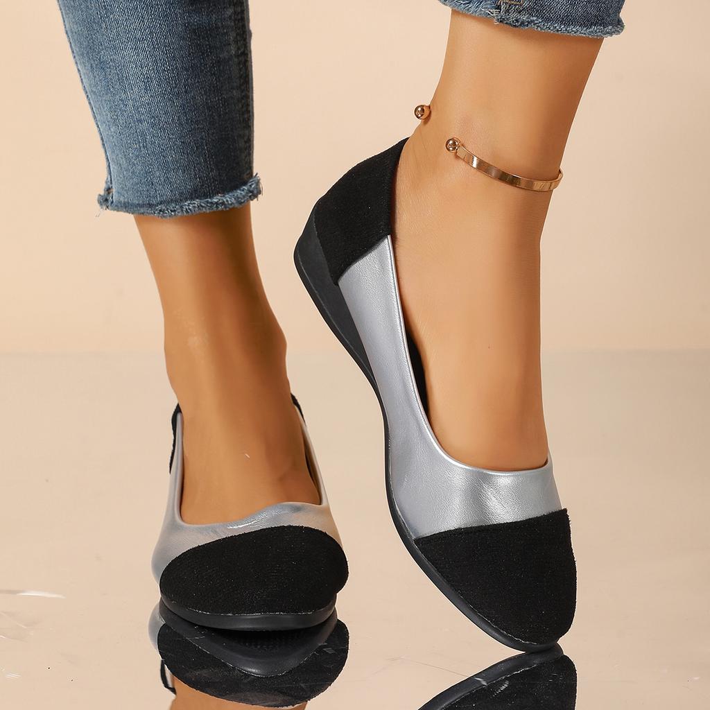 Fashion Woman Flats Spring Shallow Mouth All-Match Loafers Big Size Comfortable Sneakers Women Pointed Toe Mixed Colors Shoes Female