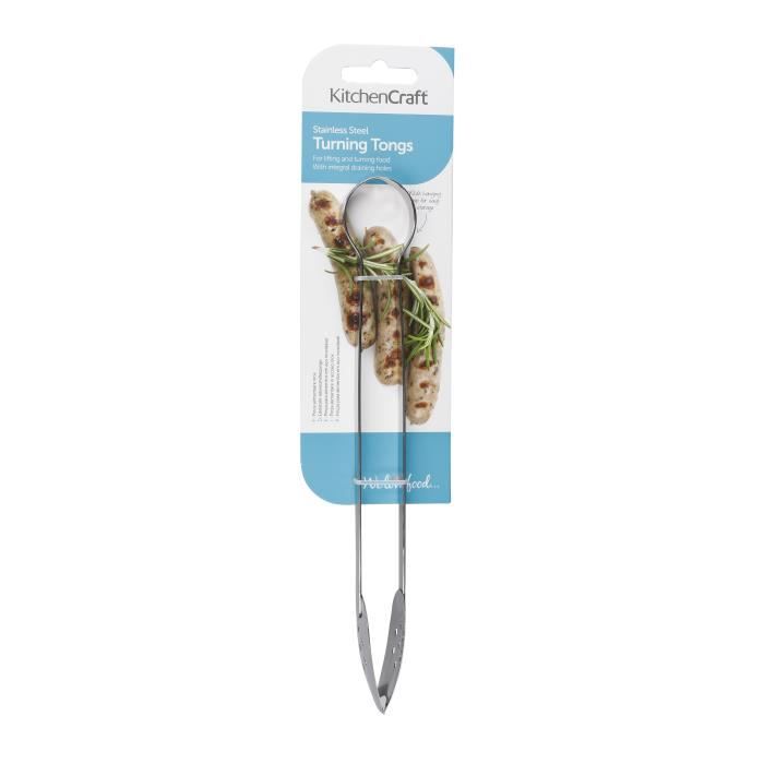 Pince de Cuisine - KITCHEN CRAFT - Professionnelle - Acier Inoxydable - 24 cm - Prise Optimale