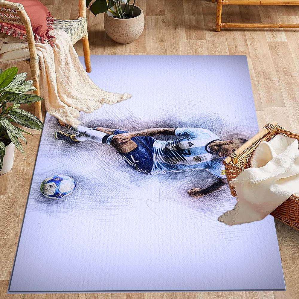 Inter Milan Player Action Area Rug Perfect for Hallway Playrooms Game Room Kitchen Antislip Carpet Office home decor Wedding Party Gift