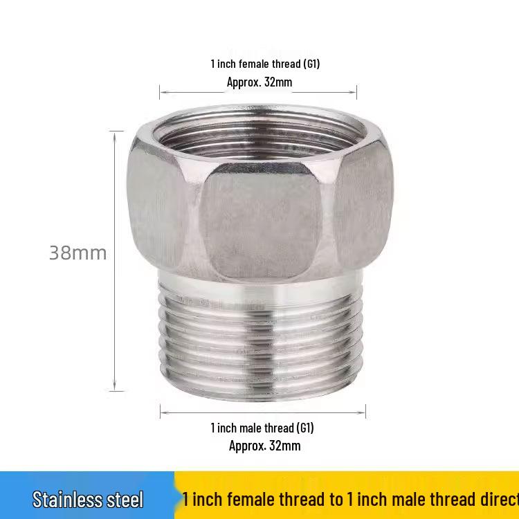 Redutor Rosqueado Vermelho de Aço Inoxidável Espessado Macho/Fêmea: Extensão de Tubo de Água de 6 para 4 Pontos, 25 para 20