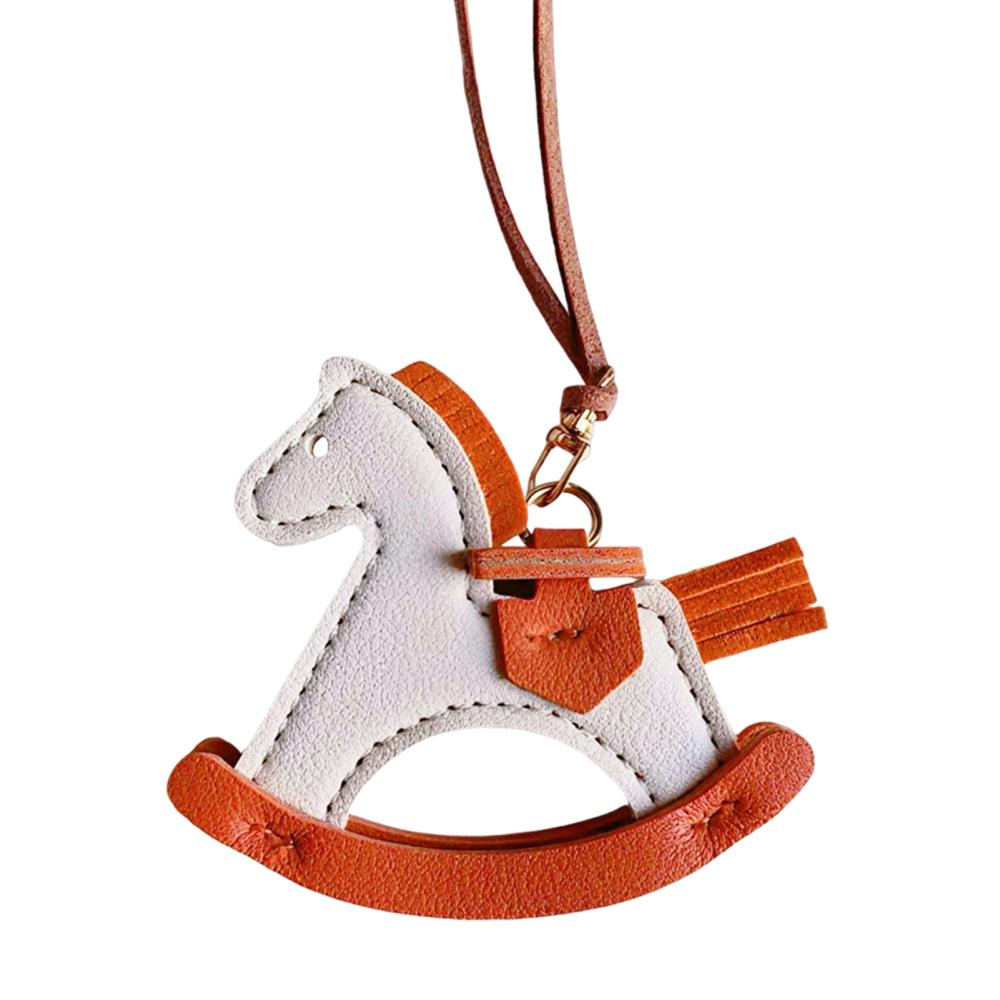 Car Ornaments Adorable Horse-shaped Car Mirror Pendant Horse Bag Charm for Trailer RV Truck Automotive Sedan Pickup Backpack