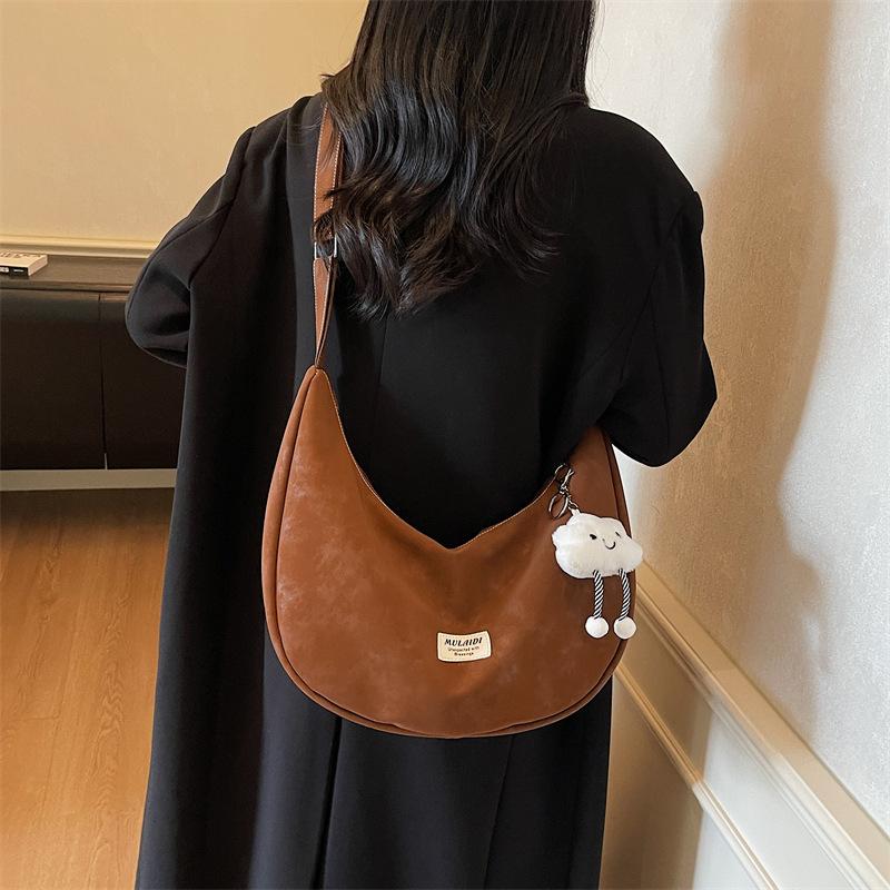 Crossbody bag women's autumn dumpling bag commuter versatile light luxury high-end niche underarm bag