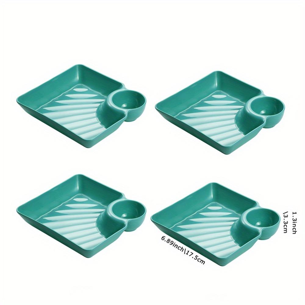 1/4pcs, Dumpling Plate With Sauce Dish, Potato, Water, Dumplings, Plate With Vinegar, Dinner Plate