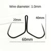 10pcs High Carbon Steel Butterfly Hook Duple Hooks Strong Anchor Hook  Tackle Accessorie