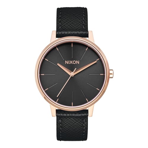 

Nixon Women s Kensington Quartz Metal and Leather Watch, Color Black (Model: A1081098-00)