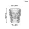 130ml Wukong Glass Cup Transparent Tea Cup Creative Monkey Face Drinking Glasses Coffee Mug Milk Juice Cold Drink Cups Drinkware