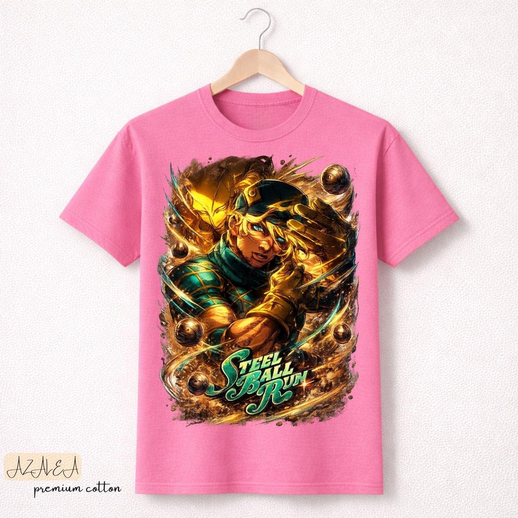 Anime Jojo Bizarre Adventure Steel Ball Run Johnny Joestar T-Shirts Herren Damen Baumwolle Kurze Ärmel Oversized Y2K Oberteil