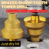 Step Drill Bit M10 M14 Brazed Diamond Tower Drill Tile Stone Rock Plate Drill Reaming Integrated Bit Diamond Tools For Woodwork