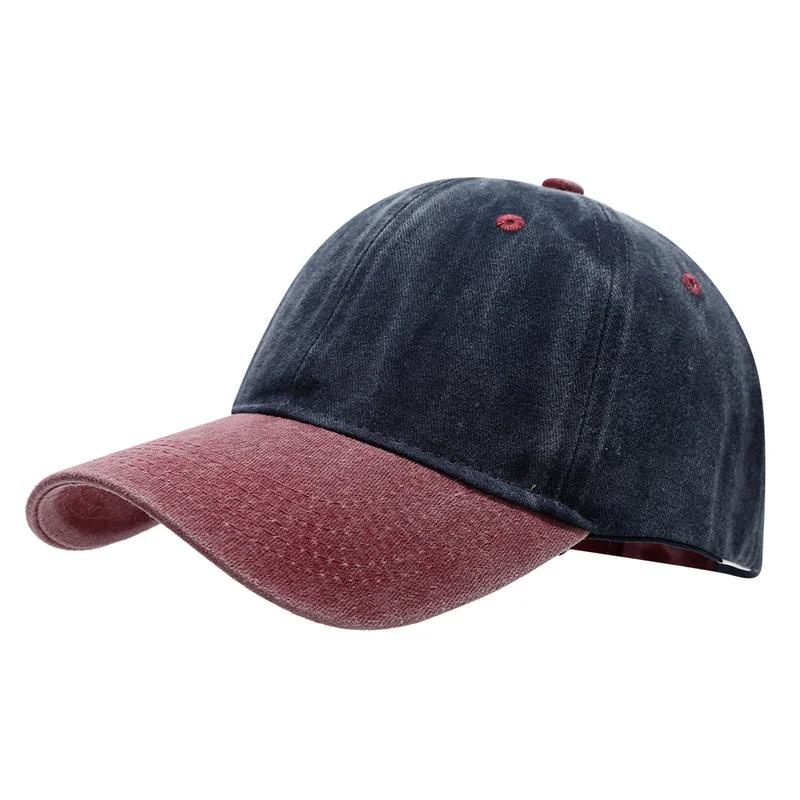 Unisex gewaschene Kappen Vintage farblich abgestimmte Baseballkappe Herren Damen verstellbar lässig Sommer Outdoor Streetwear Sport weicher Sonnenschutz