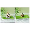 Floating Aquarium Decor Miniature Garden Decor Old Man Fishing Floating Raft Design Fish Tank Landscape Decoration