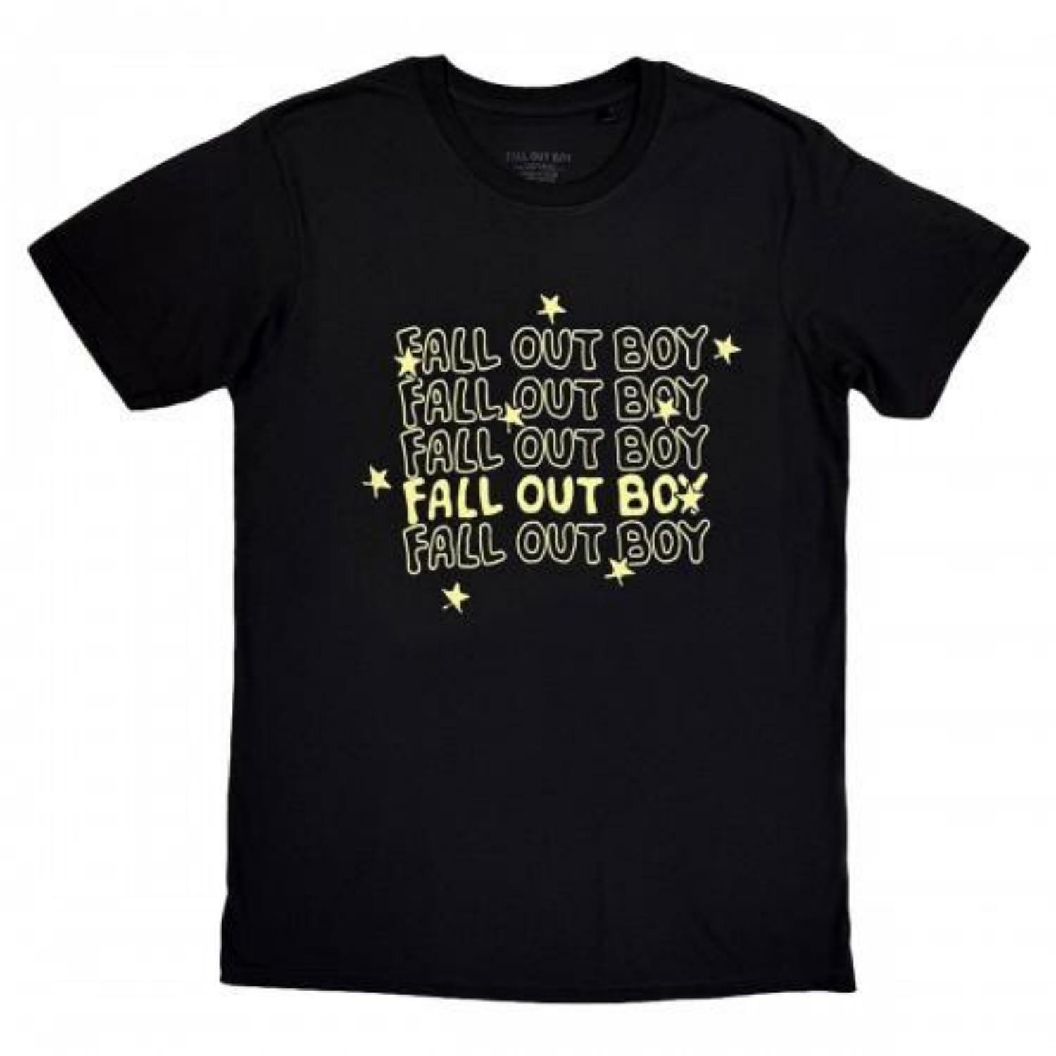 Fall Out Boy Unisex Adult Repeat Logo T-Shirt XXXXL