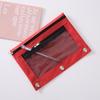 Practical Three Hole Pencil Case Pouch Square Binder Pocket Documents Bag Storage Bag  Office