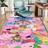 Peppa Pig Pattern Rug, Indoor/Outdoor Mat, for Picnic, Gameroom, Bedroom, Office, Living Room, Home Decor Carpet, Birthday Gift