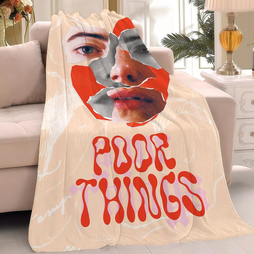 Fiction Romantic Movies Poor Things Blanket Warm And Soft Suitable For Bedroom Living Room Sofa Bed Office Travel Camping