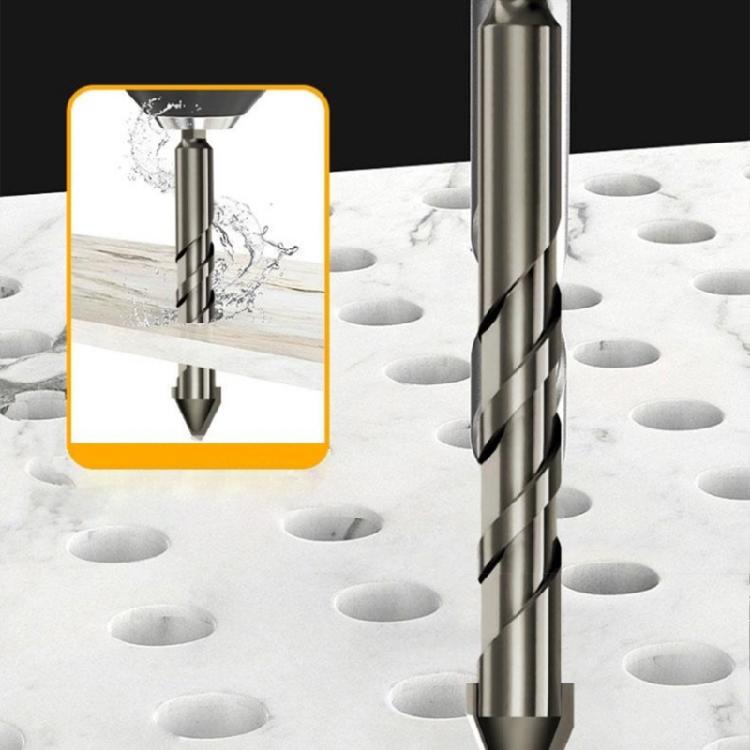 4/5 Piece Eccentric Twist Drill Bit Set 6.35mm Hex Shank 150mm Extended for Multiple Use On Masonry Concrete Drilling