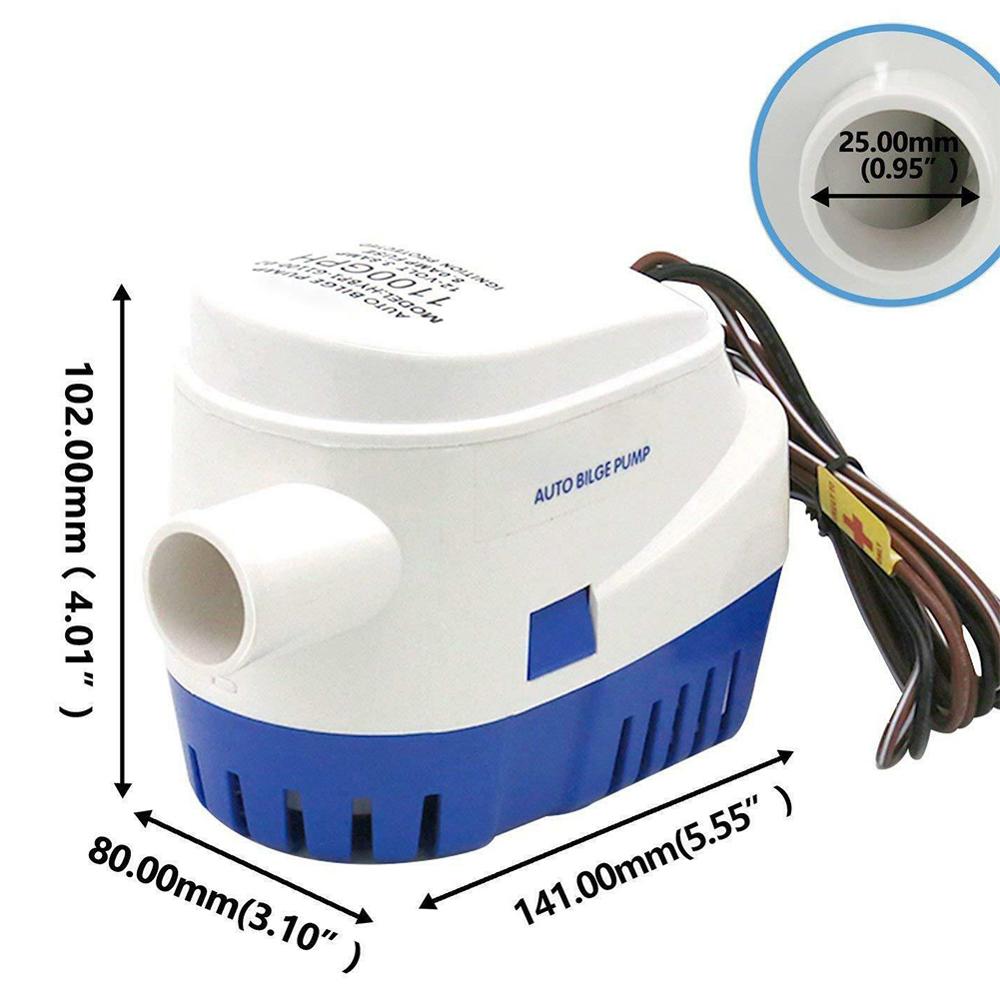Professional Automatic Bilge Pump for Boat 750GPH 1100GPH Submersible Electric Water Pump 12V 24V DC Motor for Houseboat & Boat