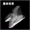 10Pcs Multi-Purpose Display Stand for Collectibles - Adjustable Triangle Rack for Coins, Badges, Desktop Showcase Shelf Decor