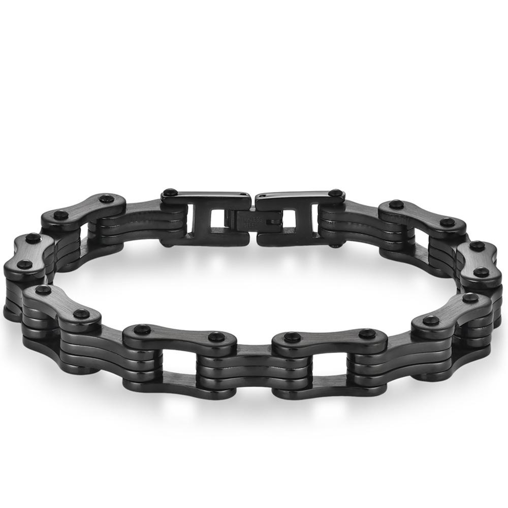 Punk Men's Biker Bracelet Motorcycle Style Chain 316l Stainless Steel Bracelets for Man Jewelry Accessory Birthday Gifts for Dad