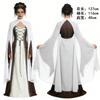 Medieval Gothic Costume Dress With Cape Women Halloween Party Cosplay Victorian Renaissance Outfit S-5XL