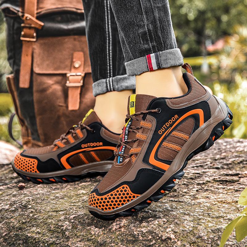 New hiking shoes men's large size breathable non-slip wear-resistant outdoor cycling shoes travel camping off-road hiking shoes