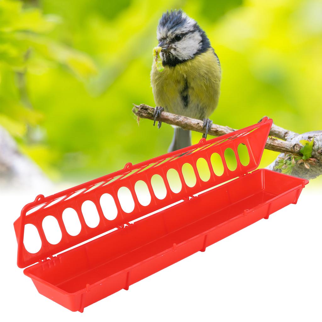 5Set Thicken Bird Feeder Outdoor Hanging Plastic Pigeons Feeding Device Cage Accessory Red