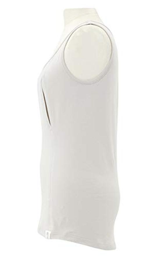 Camisola Simple Perforada Mohouse Ropa Interior de Lactancia con Abertura para Lactancia Ropa de Lactancia (Carbón)