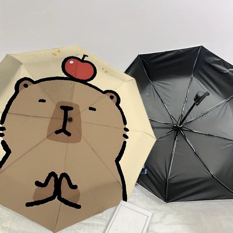Apple-Topped Bear Day Adventure: Discover Our Lightweight, Durable Umbrella - Perfect for Outdoor Enthusiasts and Travelers Alike 028