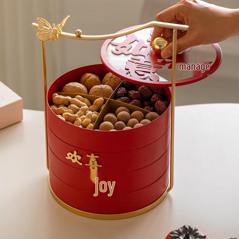 Festive Chinese Style Multi-Layer Fruit Tray