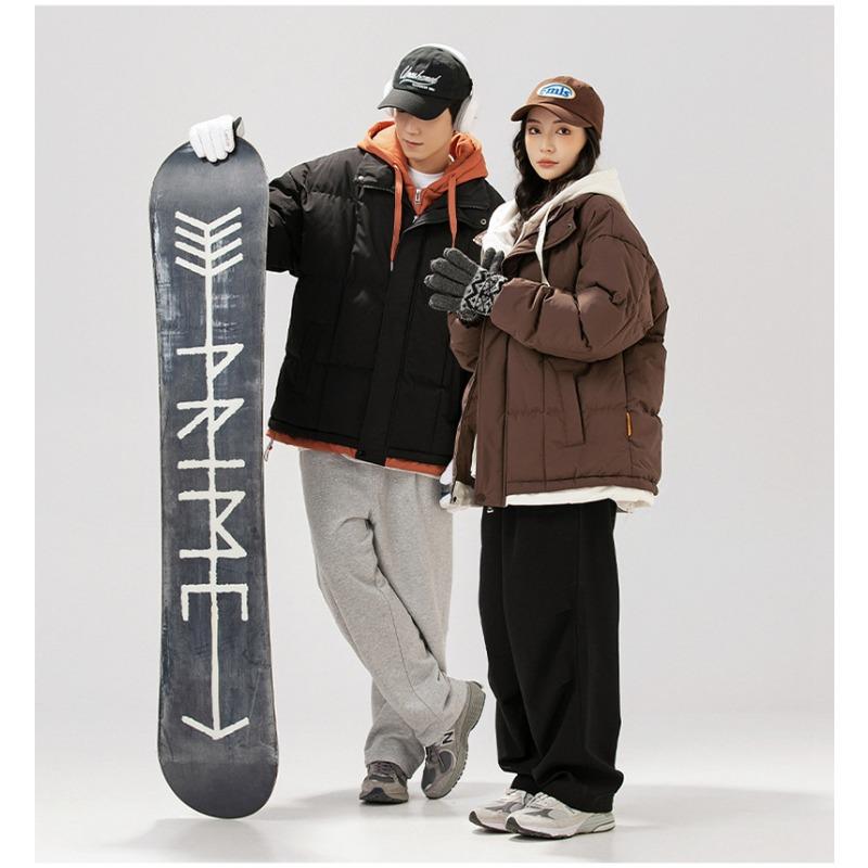 2025 Winter New Ins Hong Kong-style Cotton Jacket Men's Thickened Bread Suit Fake Two Loose Stand-up Collar Jackets Men's Trendy Padded Clothes