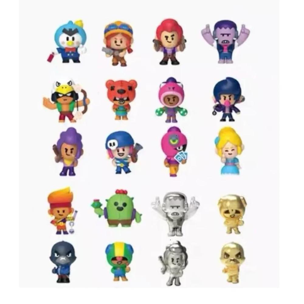 1pcs Original Supercell Heros Leon Crow Spike Collectible Figures Series 1 License Ultra Rare Gold Silver Collection Toy Gifts