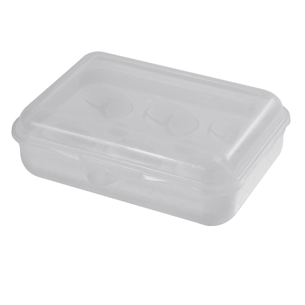 Egg Container Portable Shockproof Transparent Plastic 6 Compartment Egg Carrier Box for Outdoor Camp