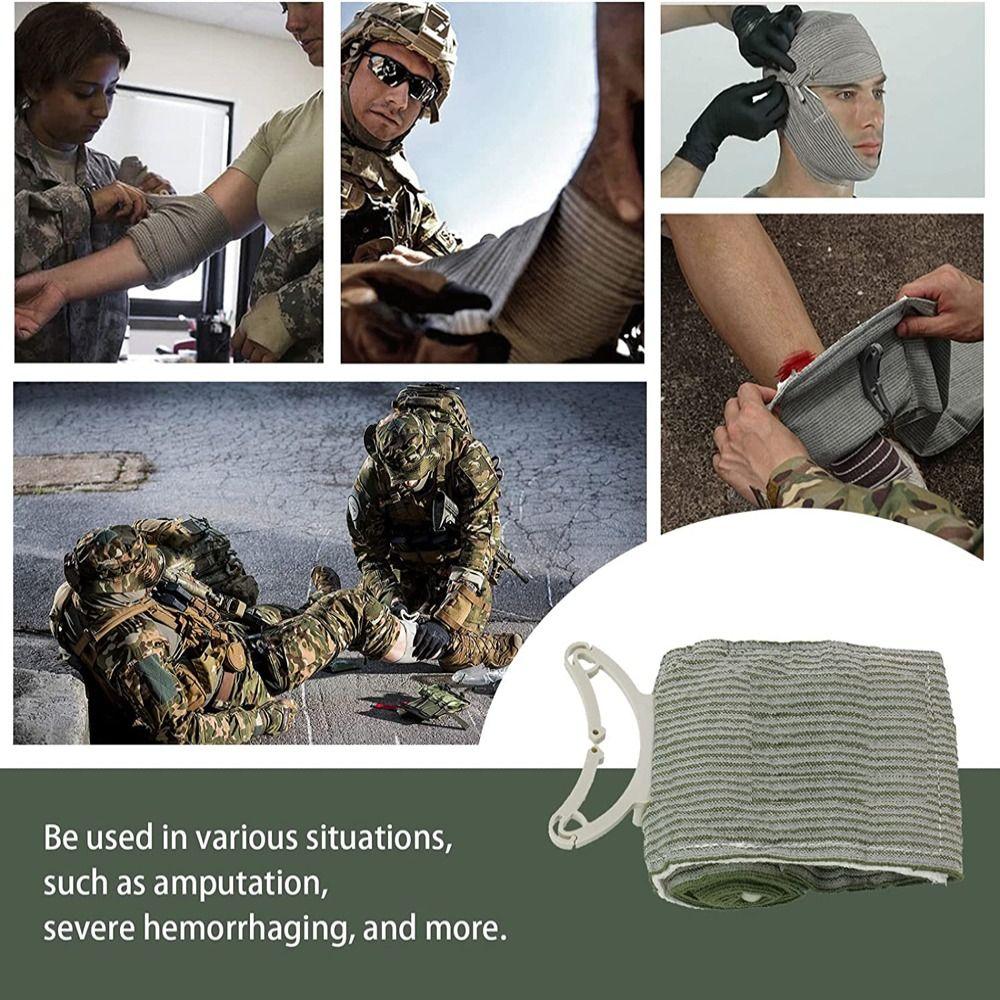 Green Stripe Pressure Trauma First Emergency Kit Quick Clotting Gauze Pressure Bandage  Blood Stop
