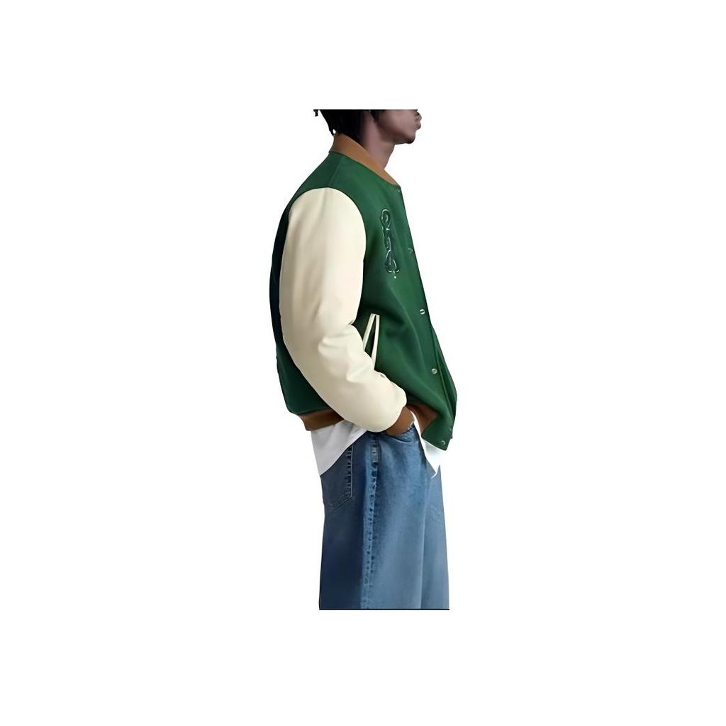 Zara Vintage Patchwork Pilot Long Sleeve Jacket Men jackets Green 3833404-500