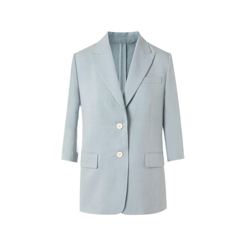 Langzi Triacetate Peaked Lapel Blazer XL