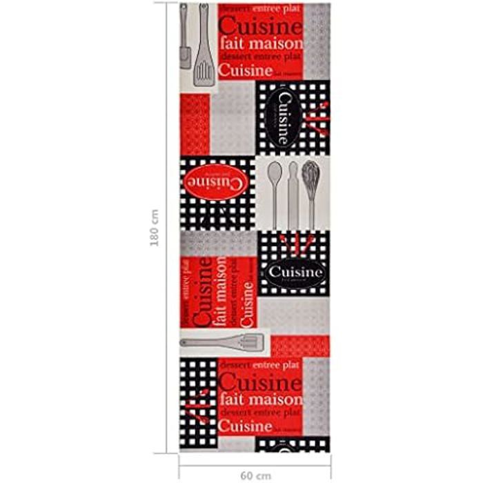 Tapis de cuisine - VIDAXL - 60x180 cm - Lavable - Multicolore - Rectangulaire