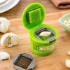 Garlic Press Chopper Manual Mincer Slicers Grater with Storage Container Vegetable Cutter Kitchen Tool Easy To Clean
