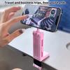 Multifunctional Magnetic Clip-On Cell Phone Holder Adjustable Selfie Holding Airplane Phone Stand Foldable Travel Desk Support