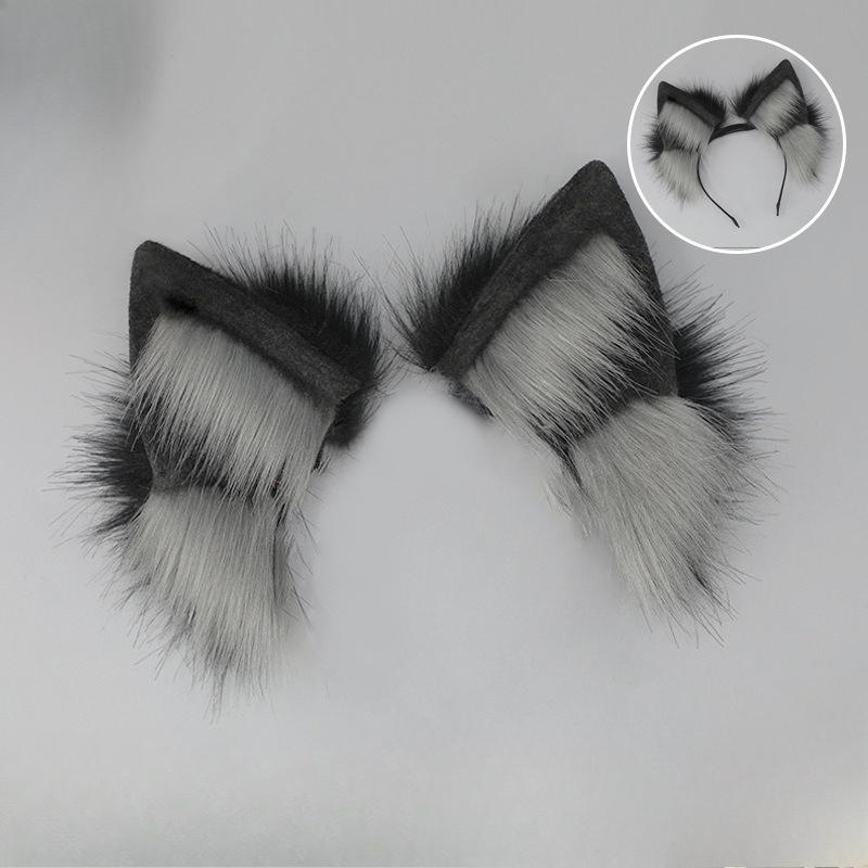 Rechargeable Plush Cat Ears Hair Accessory Cosplay Exhibition Movable Realistic Fox Ear Detachable Electric Headband Animal Ears
