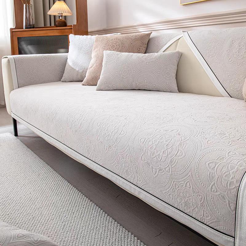 Chenille Sofa Cushion Simple European Style Anti-Slip Cushion Four Seasons European Style Sofa Cover