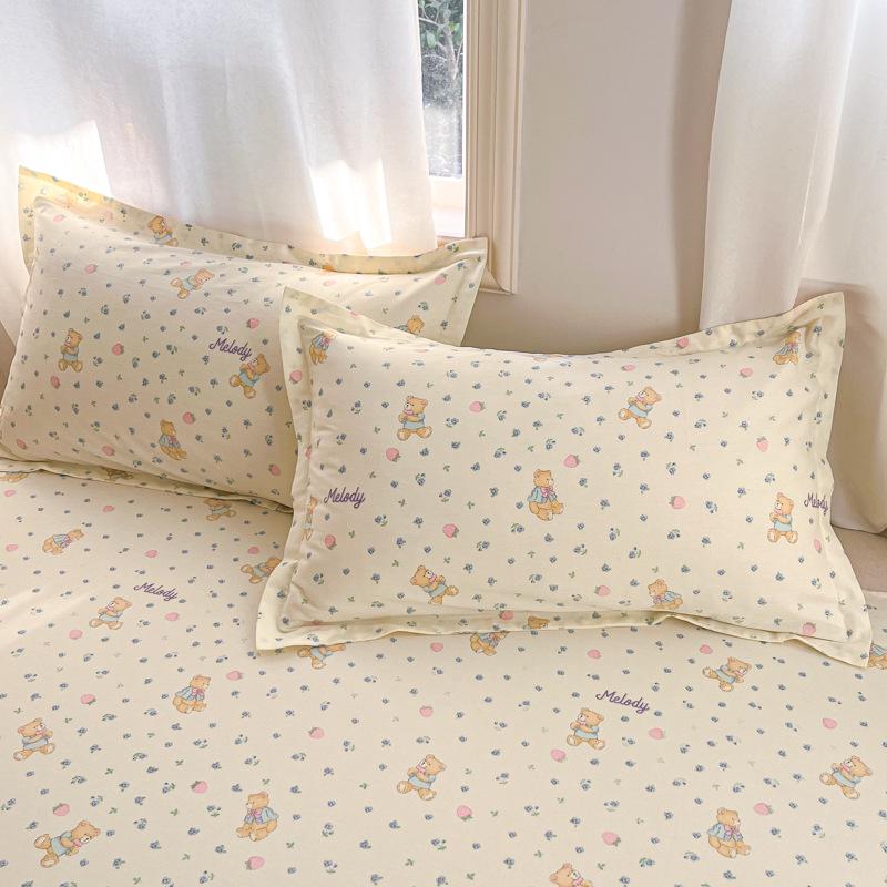 Cotton Pillowcases: Pure Cotton, Simple Style for Home, Dorms, Single & Double Rooms (Single/Pair)