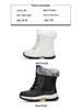 Women's Winter High-Top Non-Slip Snow Boots with Long Fur - Warm Large Size Ski Boots