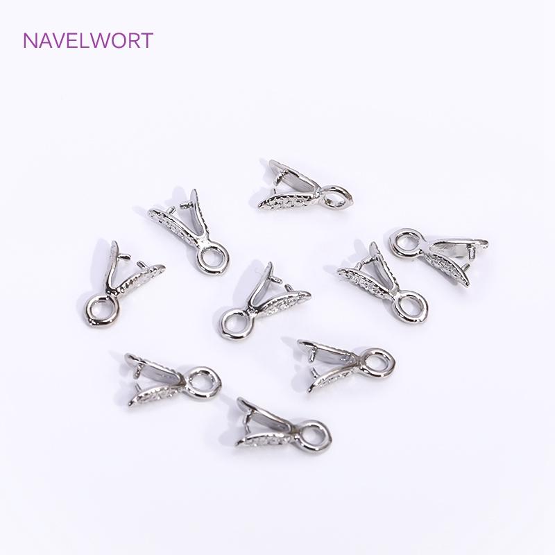 18K Gold Plated Brass Pendant Clasps Pinch Clip Bail Hooks Connector,Pinch Pendant Bail,Jewelry Making Supplies Wholesale