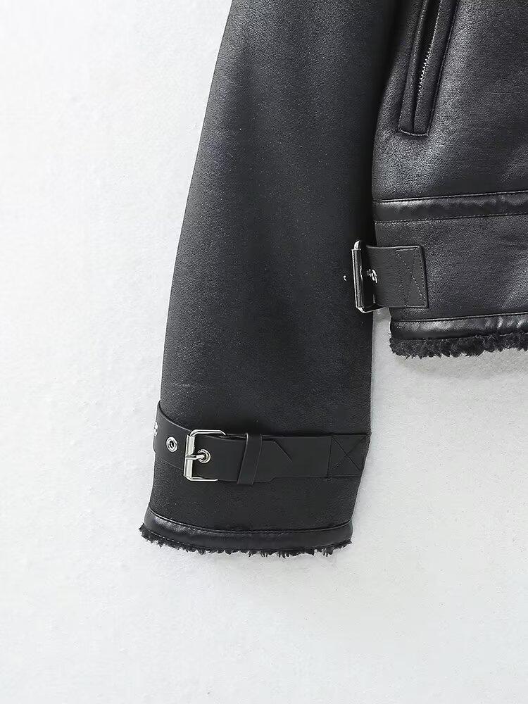 Autumn/Winter Retro Women's Street Fashion Double-sided Belted Jacket Coat