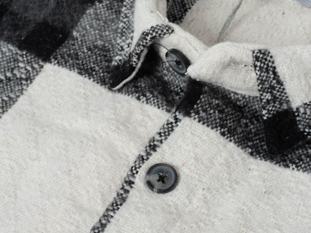Men' Shirt - Black and Cream Checkered