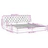Bed Frame without Mattress Dark Brown 200x200 cm Fabric